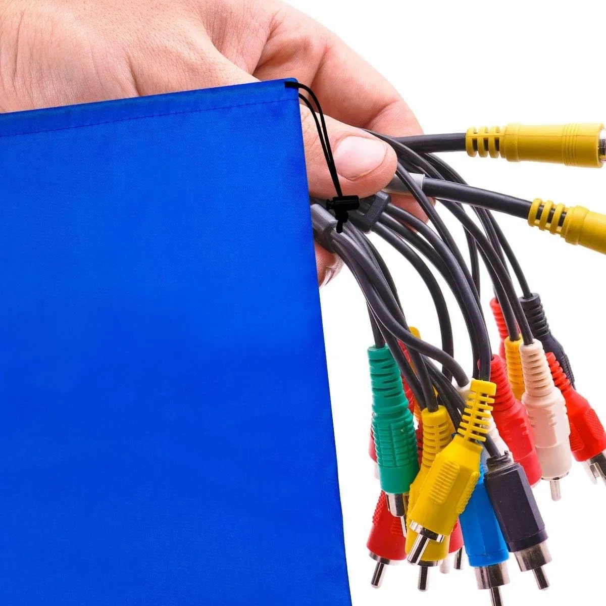 PALTERWEAR Drawstring Bag - Nylon Cinch and Ditty Stuff Pouch with Toggle (5 x 7-12 pack, Blue)