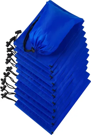 PALTERWEAR Drawstring Bag - Nylon Cinch and Ditty Stuff Pouch with Toggle (5 x 7-12 pack, Blue)