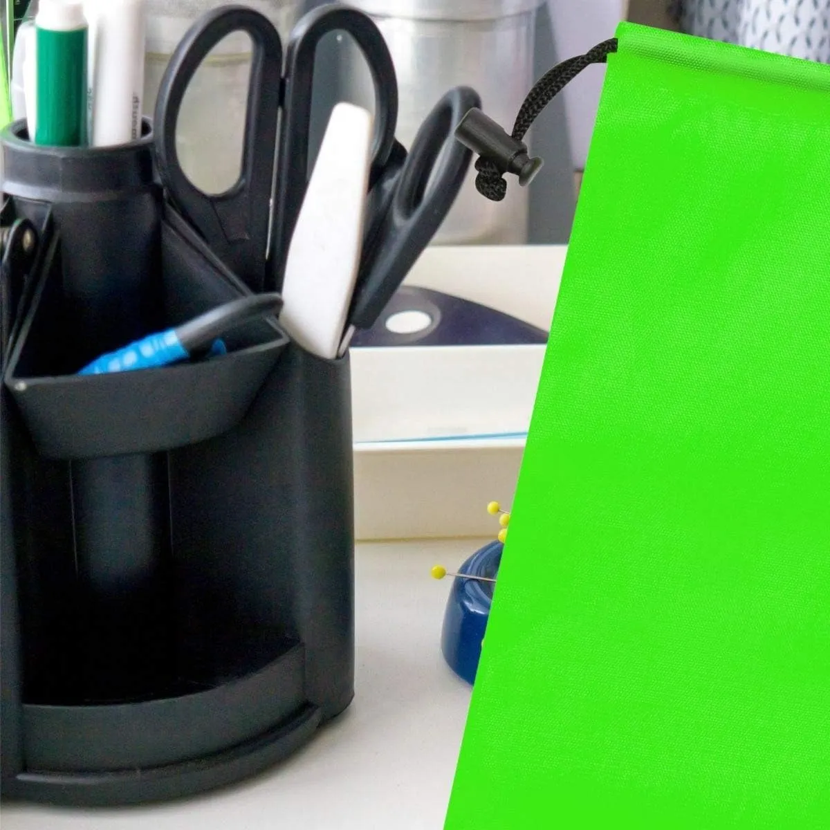 PALTERWEAR Drawstring Bag - Nylon Cinch and Ditty Stuff Pouch with Toggle (6 x 8-12 pack, Green)