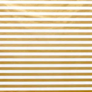 Paper Mart Gold and White Tissue Paper, Bulk Quantity of 240 Sheets, Narrow Pinstripe Tissue Paper for Gift Bags, 20 x 30 Inch Sheets