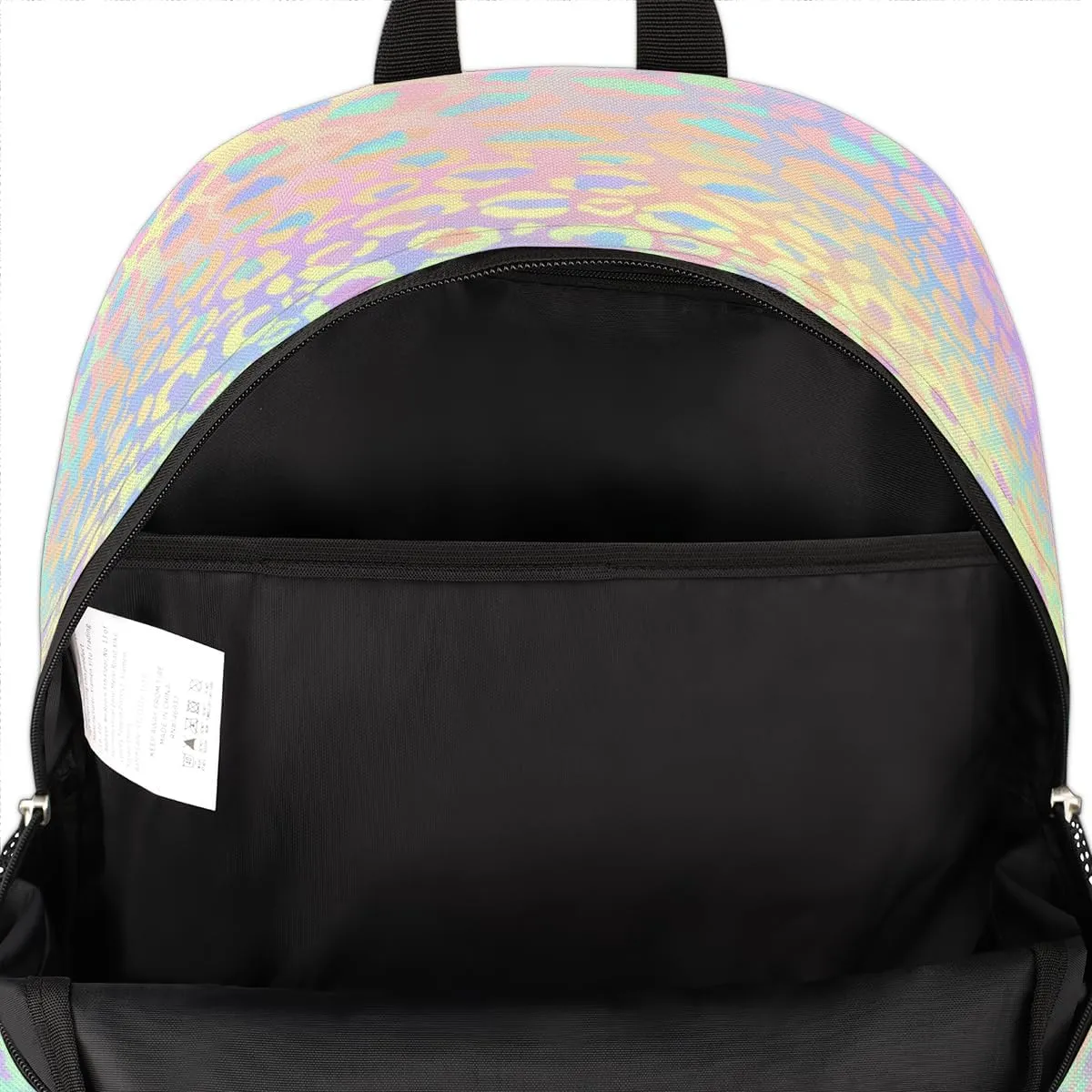 Pardick Leopard Print School Backpacks for Girls Boys Teens Students - Rainbow Leopard Print Stylish College Schoolbag Book Bag - Water Resistant Travel Backpacks for Women Men