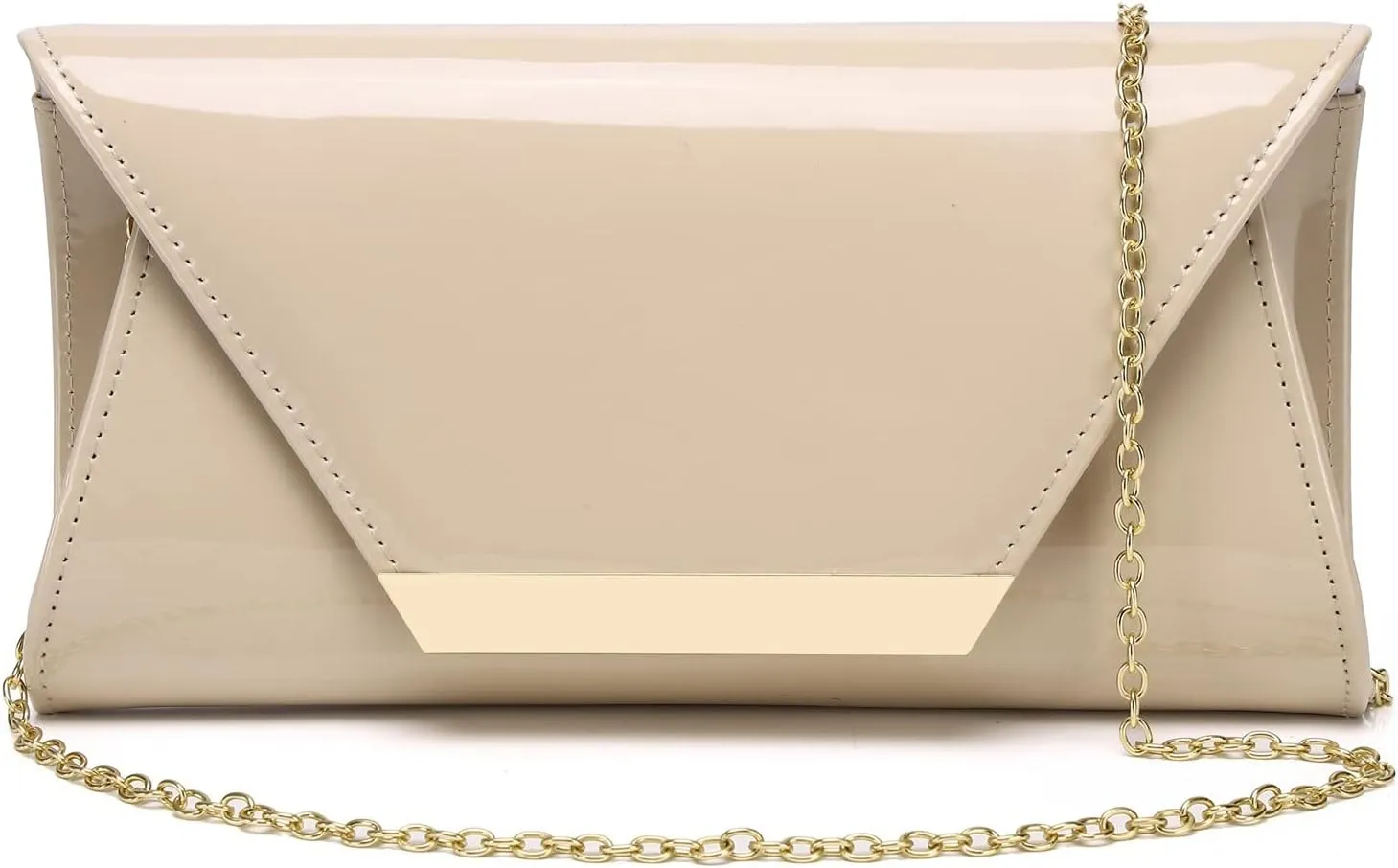 Patent Leather Envelope Clutch Womens Evening Handbag Stylish Shoulder Bag Purse for Christmas Wedding Party Prom