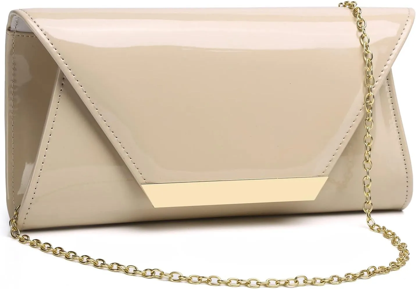 Patent Leather Envelope Clutch Womens Evening Handbag Stylish Shoulder Bag Purse for Christmas Wedding Party Prom