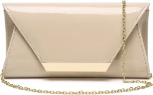 Patent Leather Envelope Clutch Womens Evening Handbag Stylish Shoulder Bag Purse for Christmas Wedding Party Prom