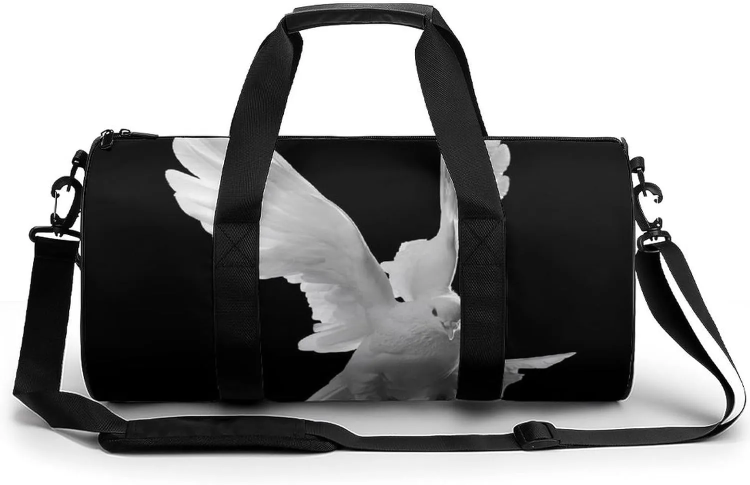 Peace Pigeon Round Barrel Gym Sport Bag Small Travel Duffel Bags Reusable Tote for Men Women