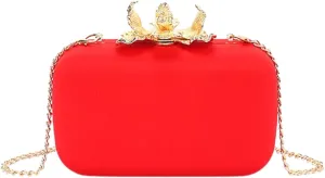 Pearl Flower Clasp Satin Box Clutch Bag Elegant Evening Women Fashion Wedding Bridal Dinner Party Bag Shoulder CrossBag