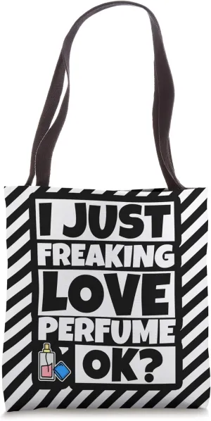 Perfume Lover Funny - Perfumes Humor Gift striped / with bla Tote Bag