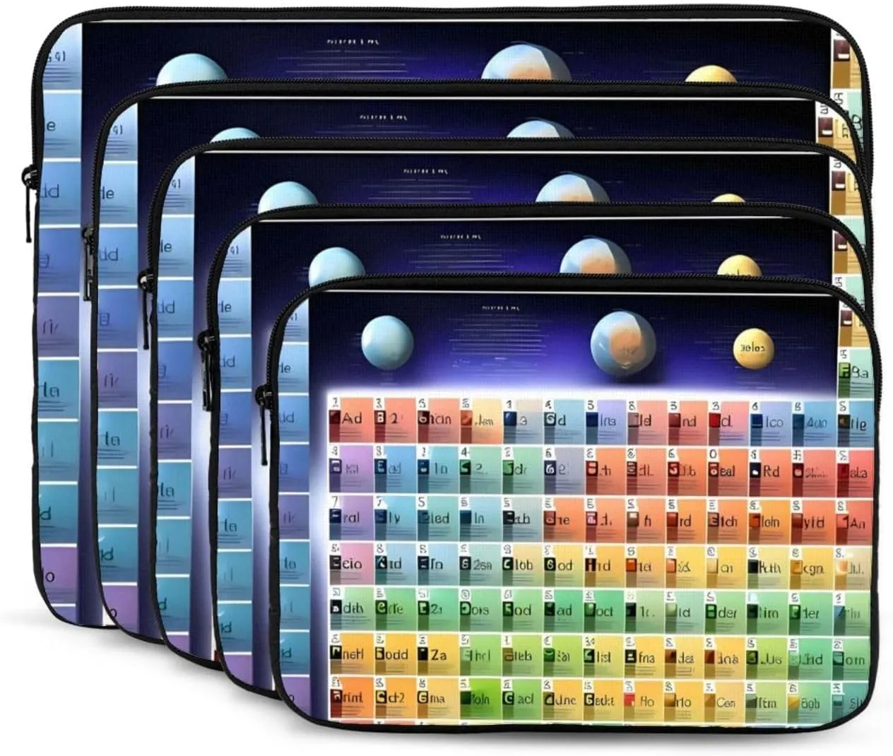 Periodic Table of Elements Laptop Sleeve Bag 12 Inch Waterproof Shockproof Laptop Case Bag Lightweight Tablet Travel Cover Computer Skin Bag Tablet Carrying Case