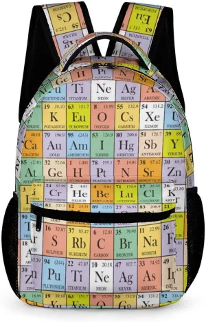 Periodic Table of Elements Travel Backpack Cute Daypack Laptops Back Pack Purse Computer Bag for Men Women
