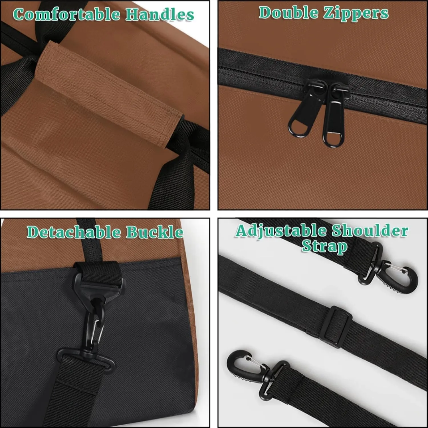Personalize-Kids-Brown-Duffel-Bags With Custom Capital Name Text Dance-Sports-Bags Lightweight Carry-On Overnight Travel Gym for Girls Boys