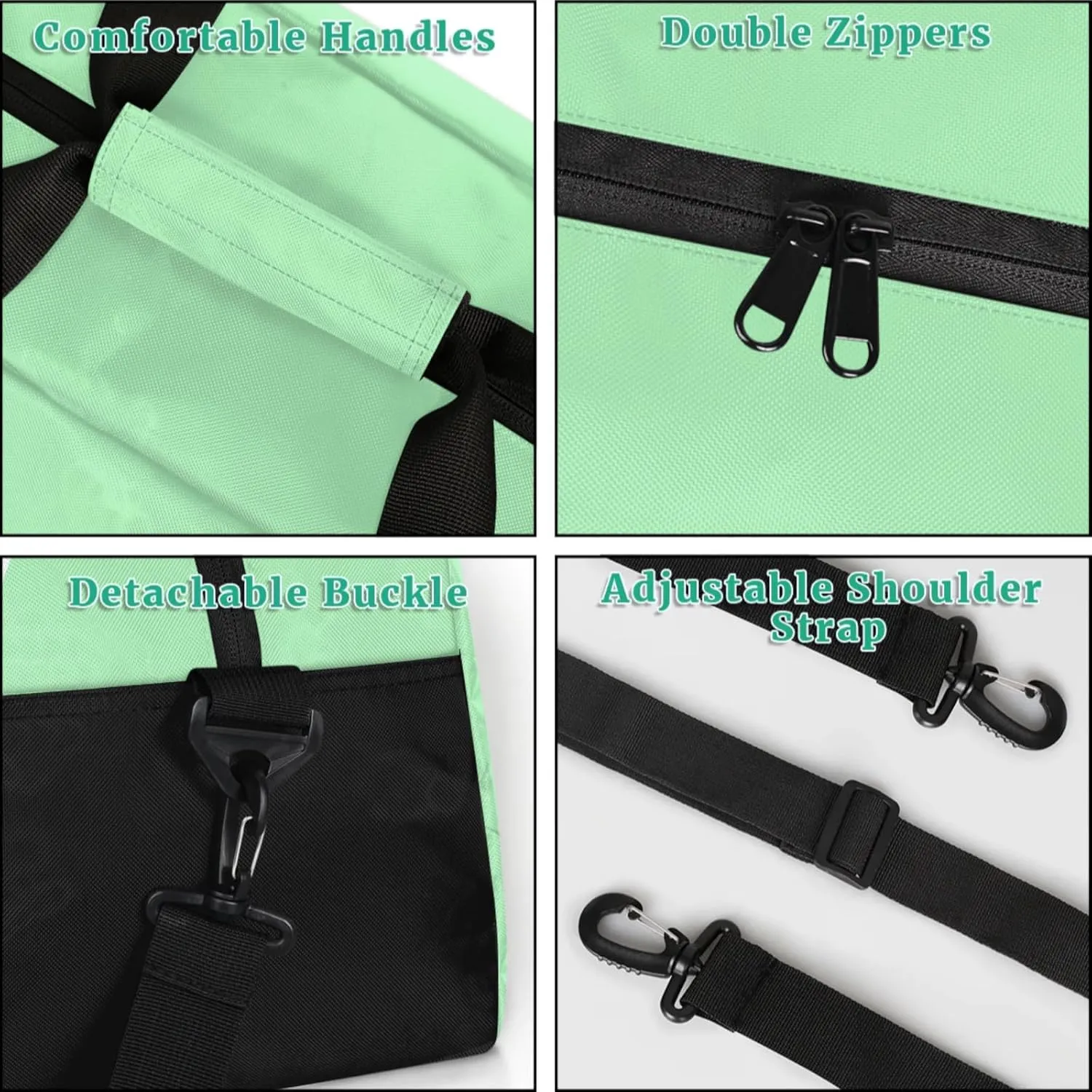 Personalize-Kids-Duffel-Bags With Custom Capital Name Text Dance-Sports-Bags Lightweight Carry-On Overnight Travel Gym for Girls Boys,Light Green