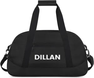 Personalize-Kids-Duffel-Bags With Custom Name Text Carry-On Overnight Travel Gym Lightweight Dance Sports Bags For Girls Boys Kids,Black