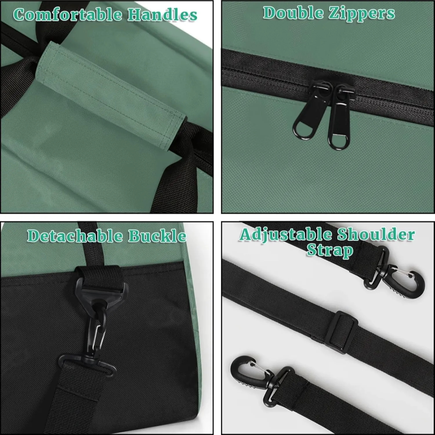 Personalize-Kids-Green-Duffel-Bags With Custom Initial Name Dance-Sports-Bags Lightweight Carry-On Overnight Gym Travel for Girls Boys