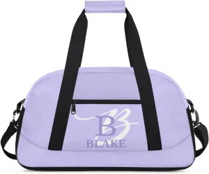 Personalize-Kids-Purple-Duffel-Bags With Custom Capital Name Text Dance-Sports-Bags Lightweight Carry-On Overnight Travel Gym for Girls Boys