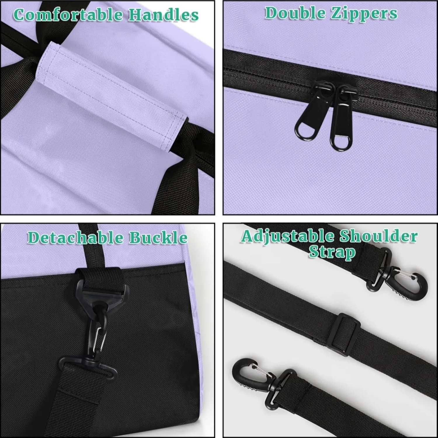 Personalize-Kids-Purple-Duffel-Bags With Custom Capital Name Text Dance-Sports-Bags Lightweight Carry-On Overnight Travel Gym for Girls Boys