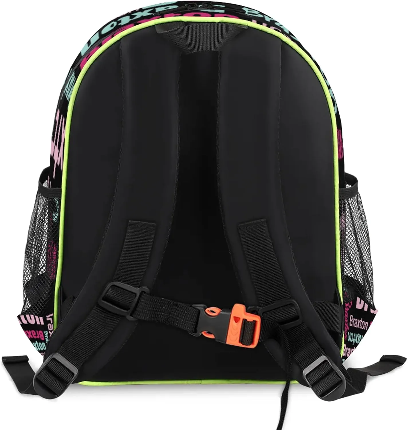 Personalized Backpacks with Name Customized Shoulder Bag Gifts for Women Men Waterproof Travel Casual Backpack 14.2in, Black Pink