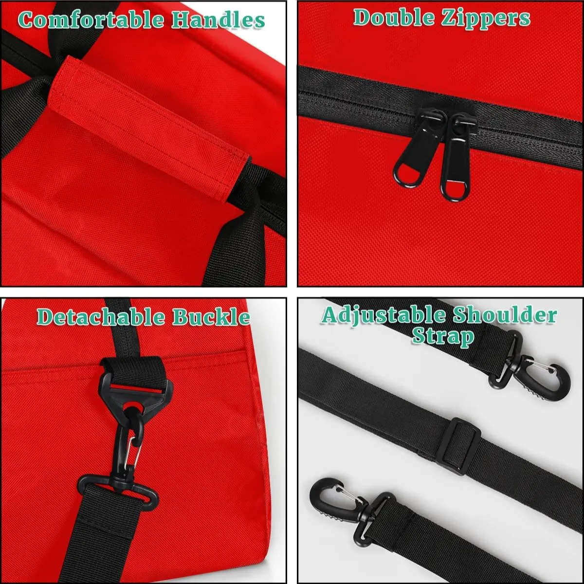 Personalized Cheer Duffel Bags, Custom Cheerleader Dance Sport Bags, Customized Cheerleading Travel Bags Weekender Bags with Name, Coral Red A