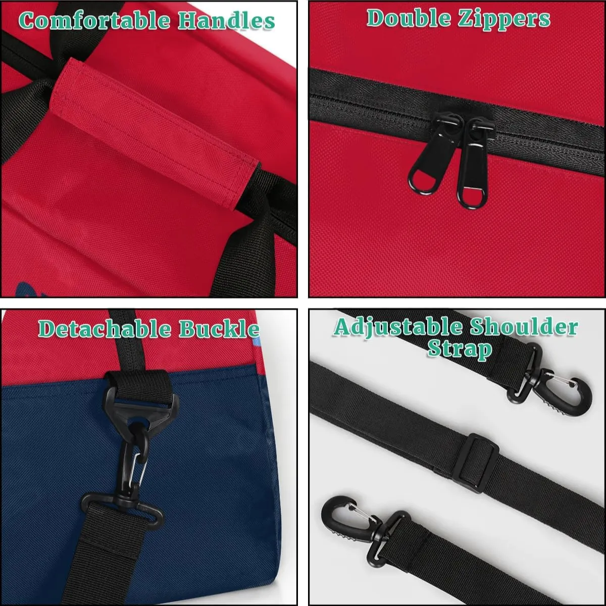 Personalized Cheerleader Bag Dance Bag for Girl, Custom Team Bag Gym Bag Sport Duffel Bag, Weekender Bags Travel Bag for Cheer Team Red Blue Glam