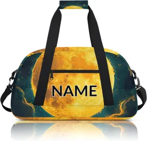 Personalized Custom Full Moon Gym Bag for Women Men Carry on Travel Duffel Tote Night Scenery Overnight Workout Weekender Bag