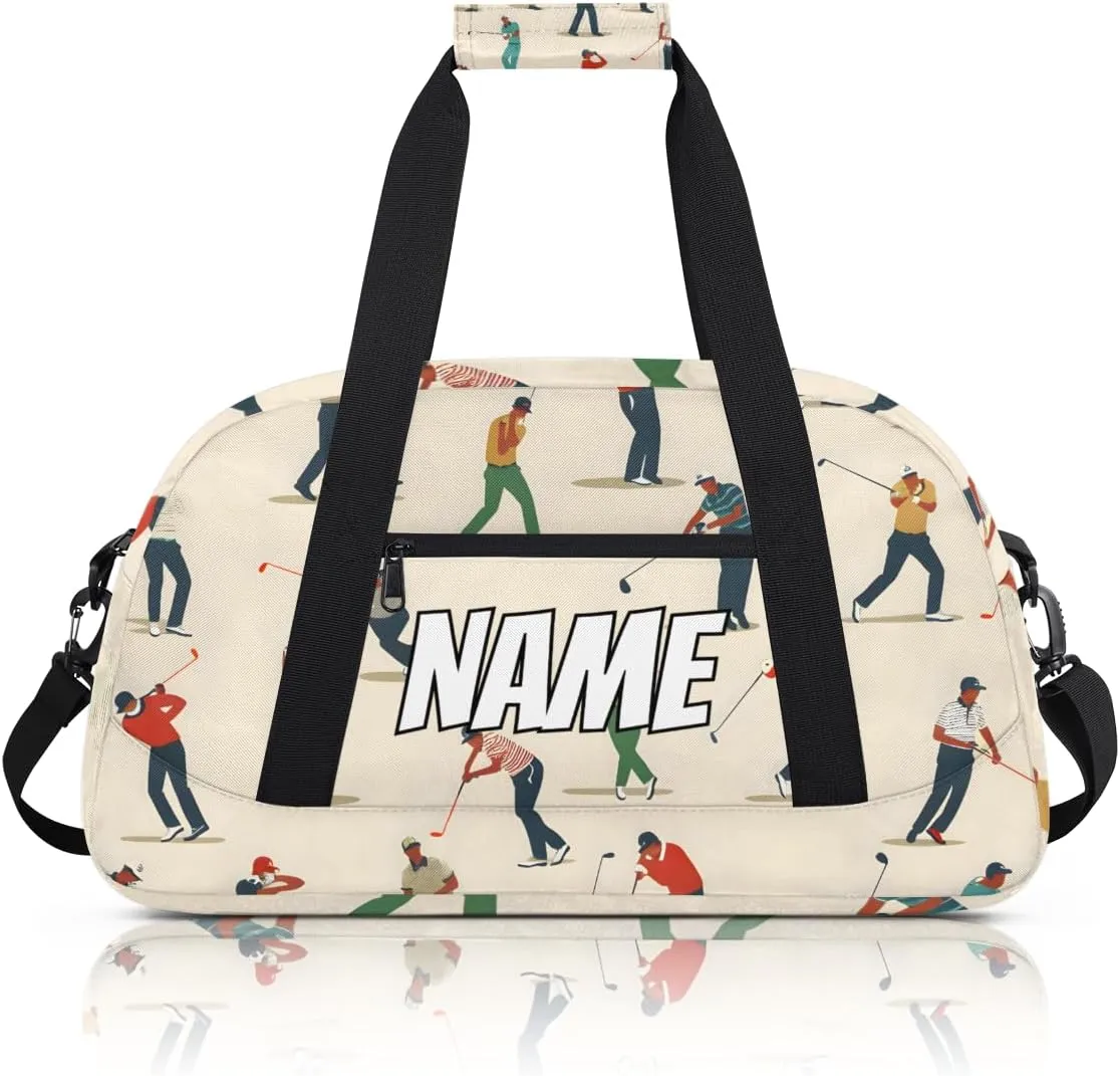 Personalized Custom Gym Bag for Women Men Carry on Golf Ball Travel Duffel Tote Sport Golf Overnight Workout Weekender Bag