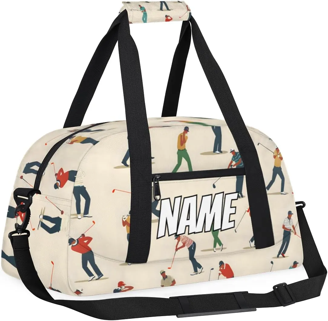 Personalized Custom Gym Bag for Women Men Carry on Golf Ball Travel Duffel Tote Sport Golf Overnight Workout Weekender Bag