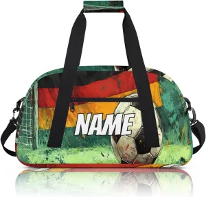Personalized Custom Gym Bag for Women Men Carry on Soccer Game Travel Duffel Tote Sports Theme Overnight Workout Weekender Bag