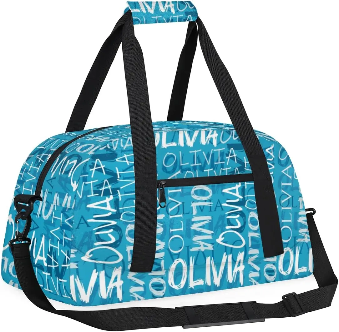 Personalized Dance Bag Cheerleading Bag for Girl Gifts, Overnight Duffel Bags Cheerleader for Kids Personalized Sport Gym Bag, Gymnastics Duffel Bag - Colorful Names
