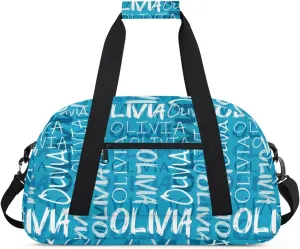 Personalized Dance Bag Cheerleading Bag for Girl Gifts, Overnight Duffel Bags Cheerleader for Kids Personalized Sport Gym Bag, Gymnastics Duffel Bag - Colorful Names