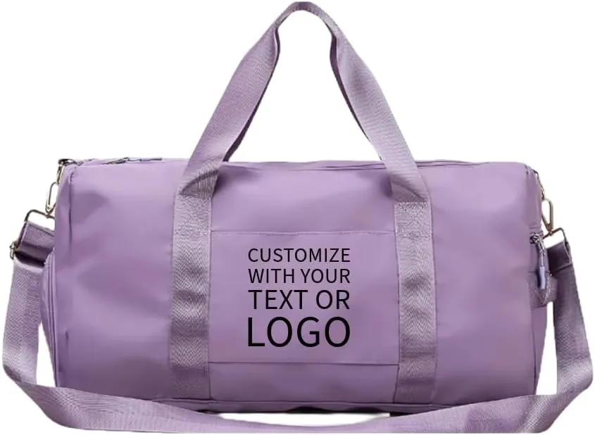 Personalized duffel bag large size, travel duffel bag women, custom design duffel bags, duffel bag girls, duffel zip bag, duffel sports bag (Purple)