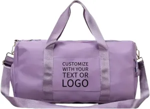 Personalized duffel bag large size, travel duffel bag women, custom design duffel bags, duffel bag girls, duffel zip bag, duffel sports bag (Purple)