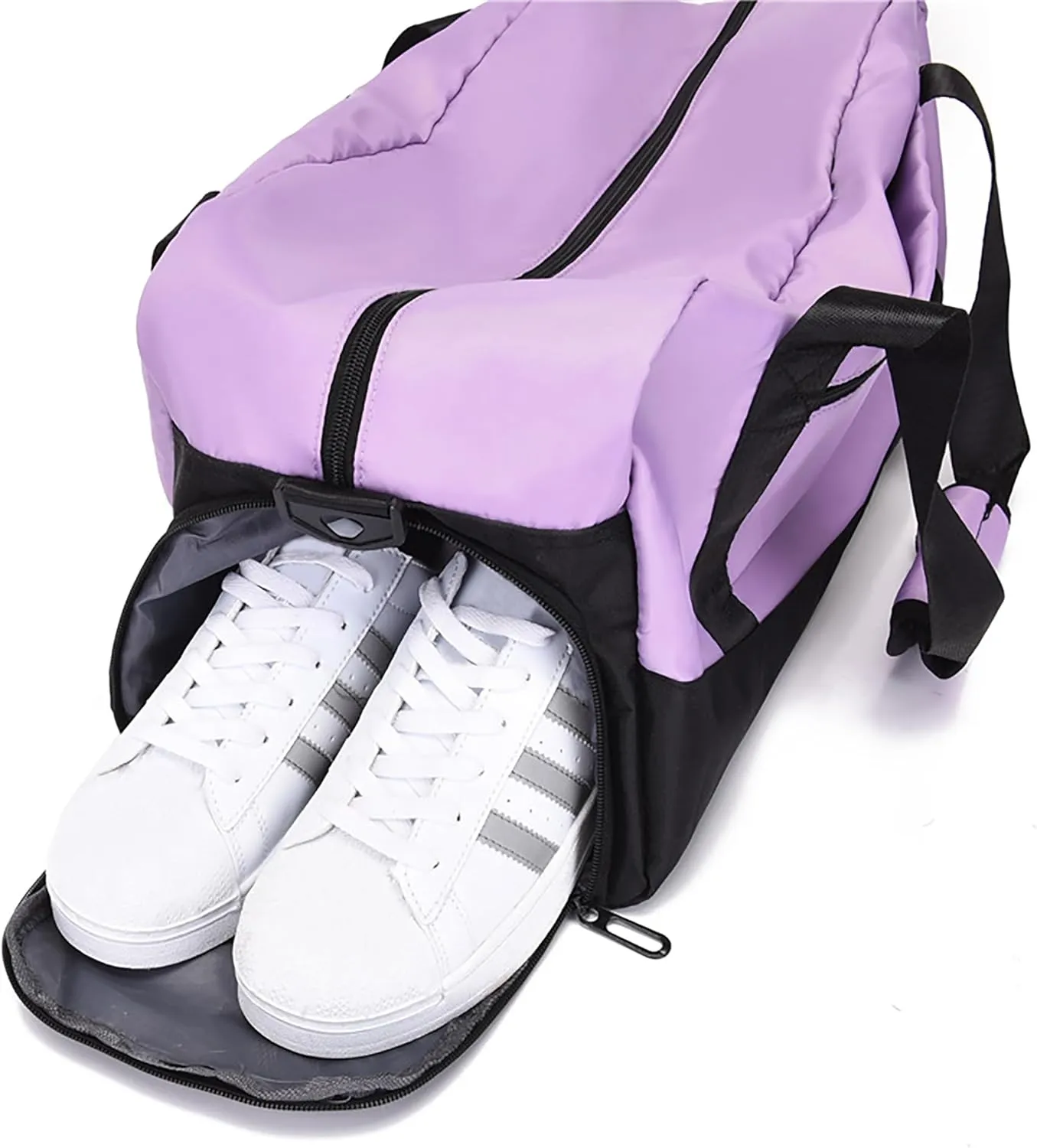 Personalized Duffel Bag Name Custom Sports Gym Bags Two Toned Travel Duffle Bag with Wet Dry Pockets & Shoe Weekend Overnight Bag for Women Men