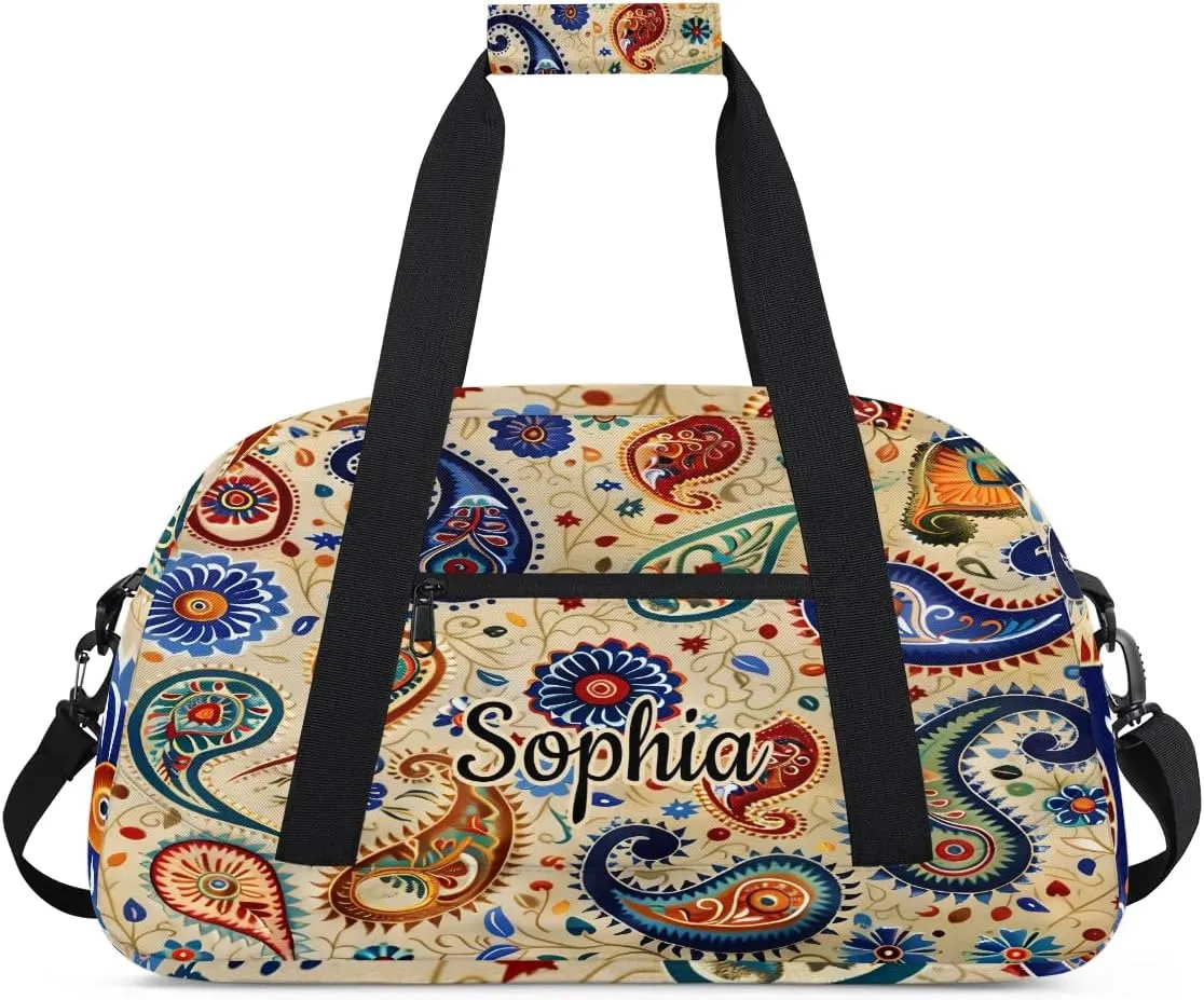 Personalized Duffel Bags for Kids Custom Gym Bag for Boys Girls Travel Tote Luggage Bags Colorful