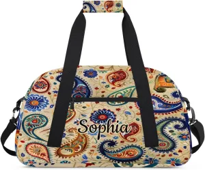 Personalized Duffel Bags for Kids Custom Gym Bag for Boys Girls Travel Tote Luggage Bags Colorful