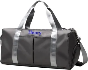 Personalized Duffel Travel Bag Name Custom Sports Gym Bags Customized Dance Bag with Wet Dry Pockets & Shoe Weekender Overnight Bridesmaid Gift