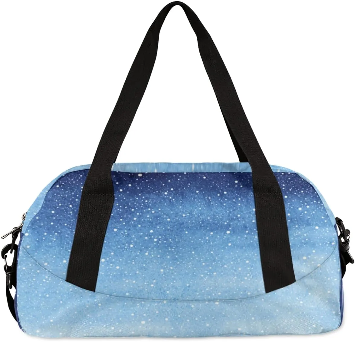 Personalized Kids Duffel Bags for Girls, Personalized Custom Sports Gym Bag, Customized Kids Travel Duffel Bag Girls Dance Bag Weekender Overnight Bag for Kids, Blue Gradient Glitter 36