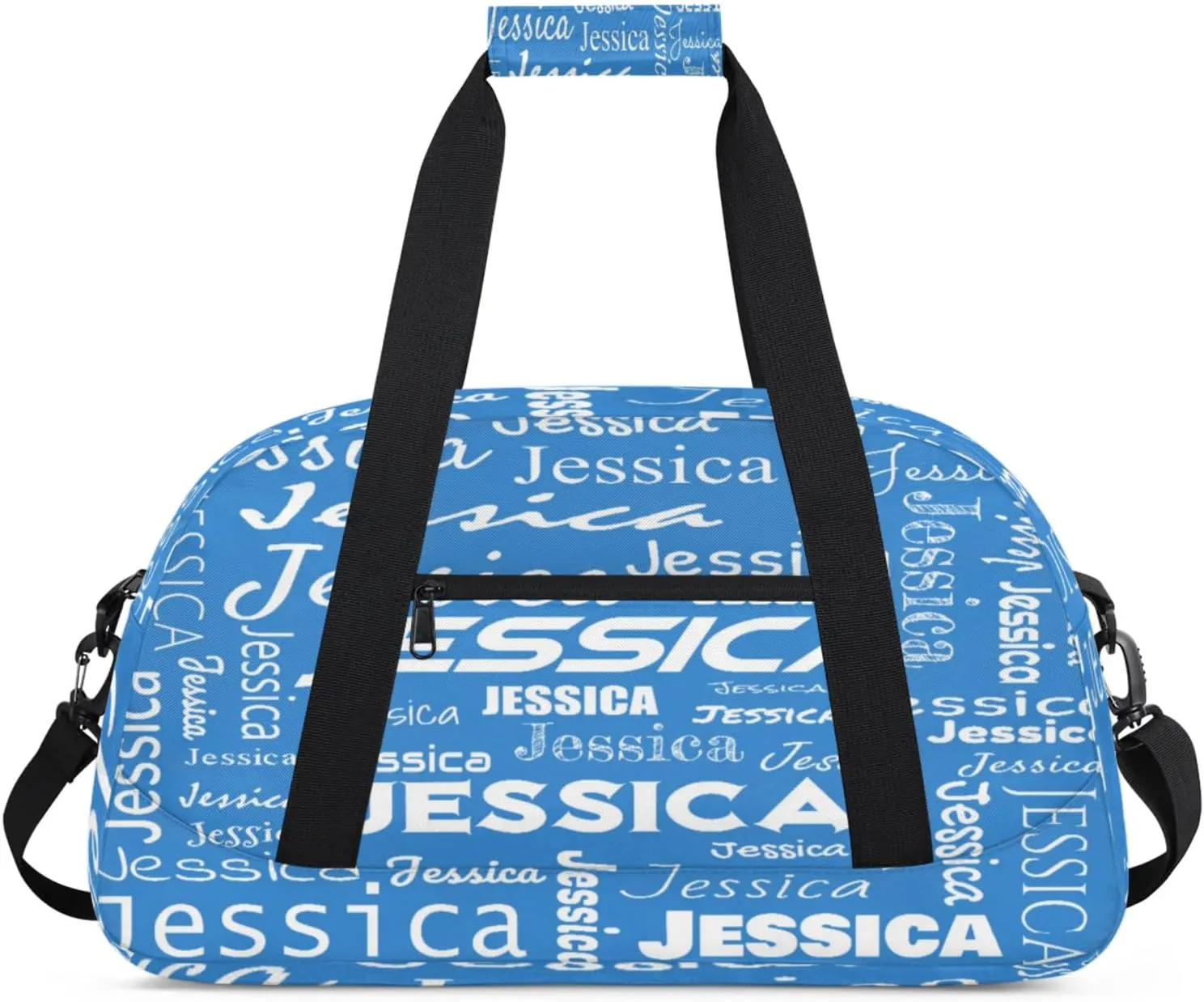 Personalized Name Dance Sports Duffel Bags, Gym Duffel Bag Sleepover Weekender Training Bags Travel Duffel Bag, Blue