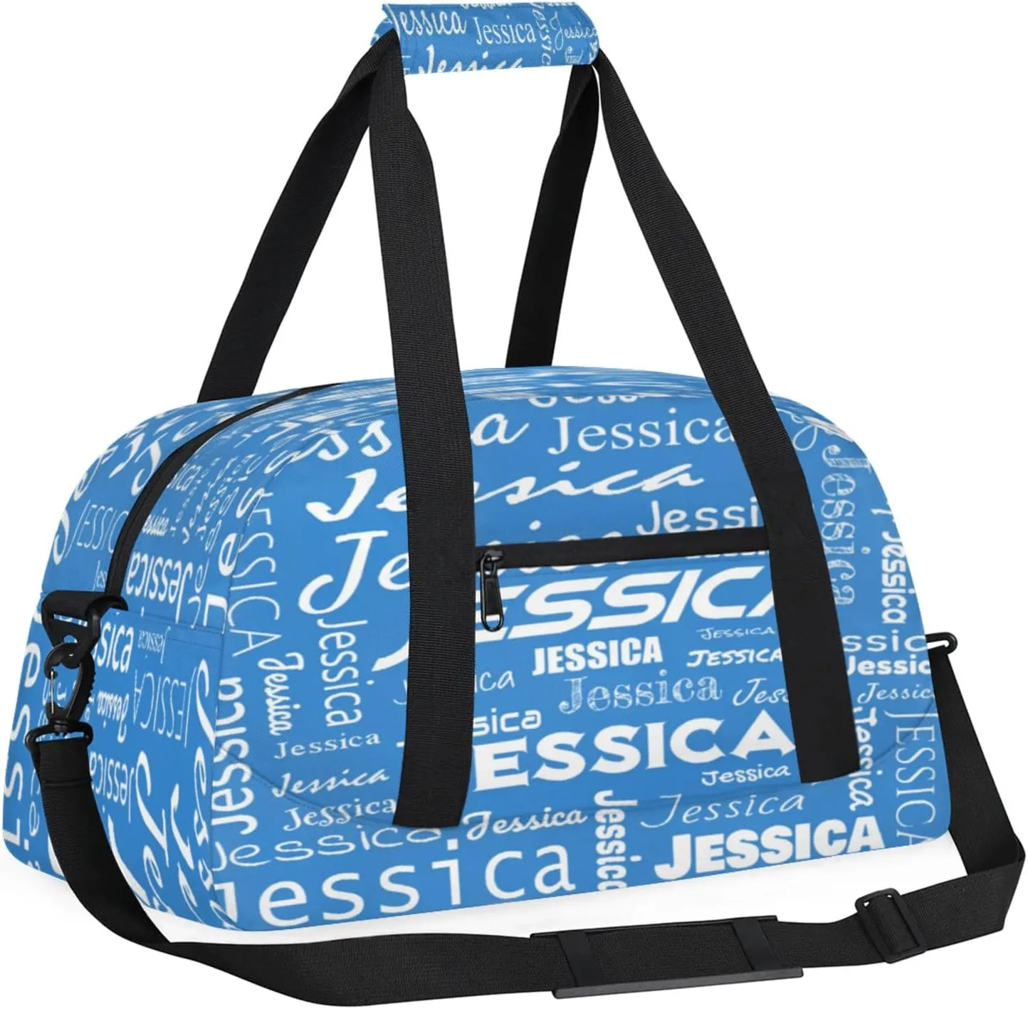 Personalized Name Dance Sports Duffel Bags, Gym Duffel Bag Sleepover Weekender Training Bags Travel Duffel Bag, Blue