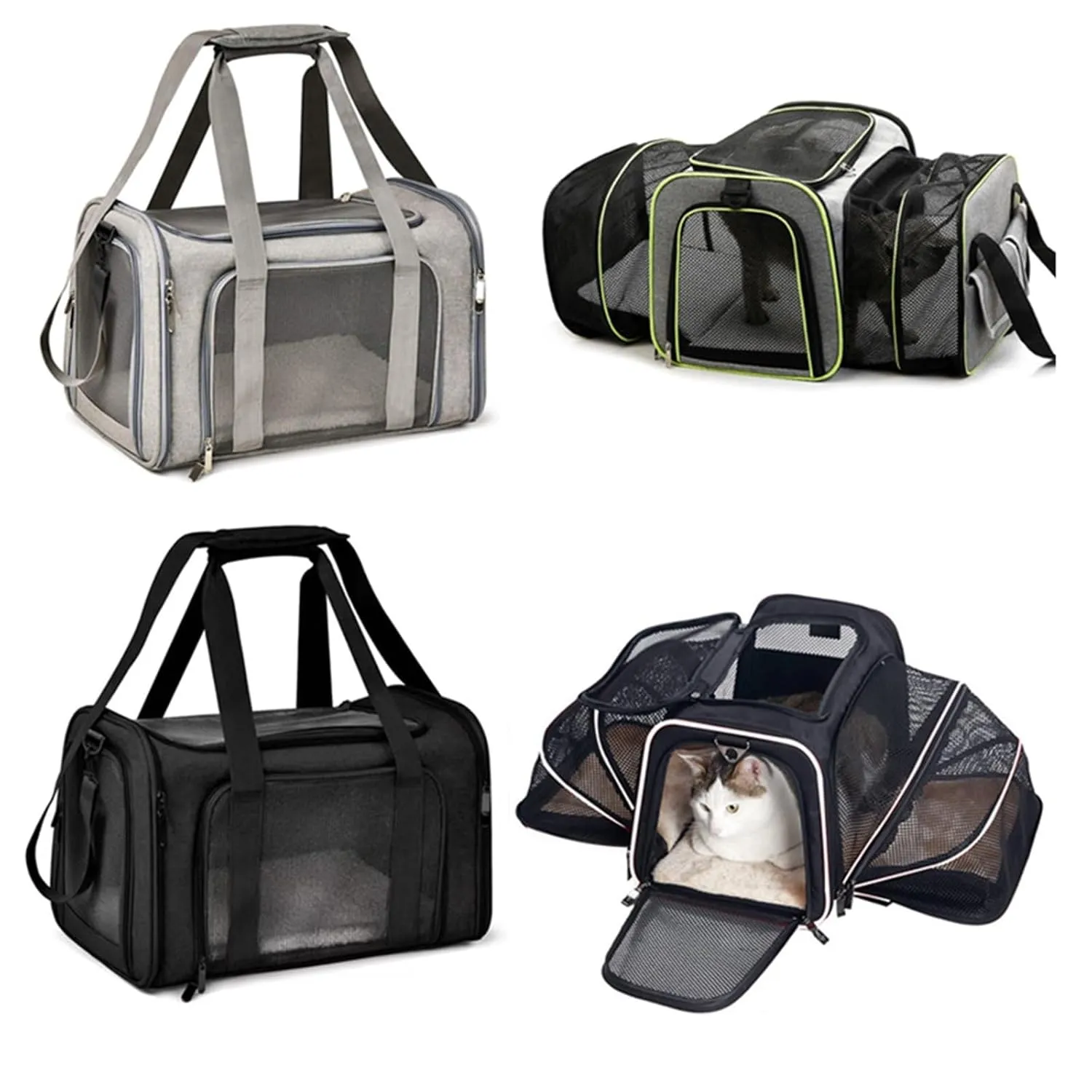 Pet Bag Cat Bag Portable Crossbody Handbag Cat Cage Large Capacity Breathable Pet Bag Car Aviation Dog Bag (Color : Grey, Size : S(40 * 25 * 25CM))