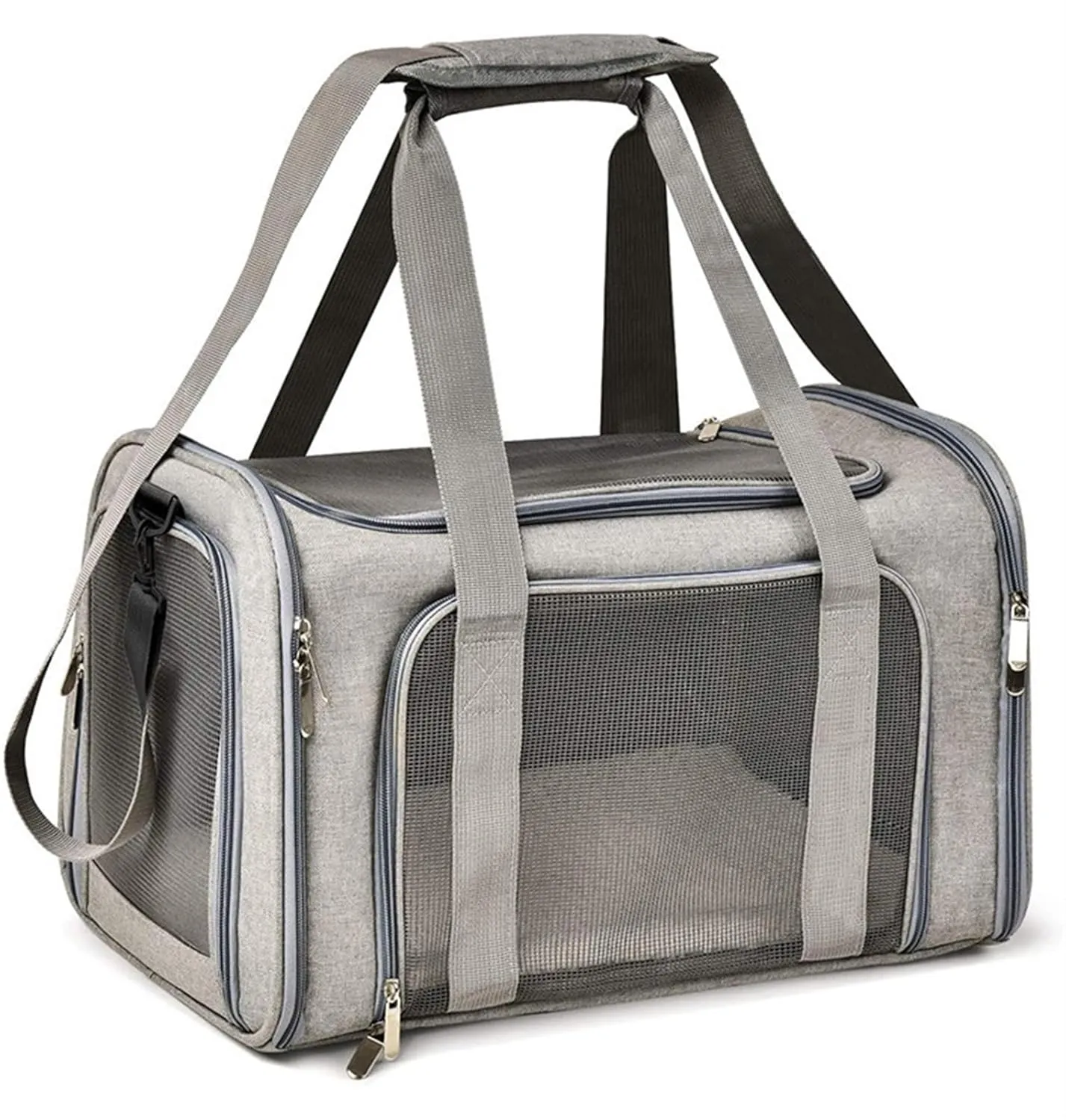Pet Bag Cat Bag Portable Crossbody Handbag Cat Cage Large Capacity Breathable Pet Bag Car Aviation Dog Bag (Color : Grey, Size : S(40 * 25 * 25CM))