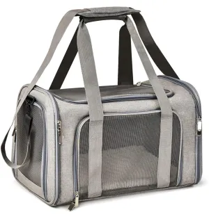Pet Bag Cat Bag Portable Crossbody Handbag Cat Cage Large Capacity Breathable Pet Bag Car Aviation Dog Bag (Color : Grey, Size : S(40 * 25 * 25CM))