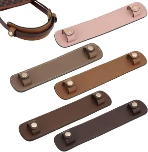 PH PandaHall 5 Colors Leather Shoulder Strap Pads Handbag Handle Leather Wrap Cover, Handbag Strap Protector Replacement Strap for Tote Bag Purse Backpack Travel Bag,9x1.9 inch
