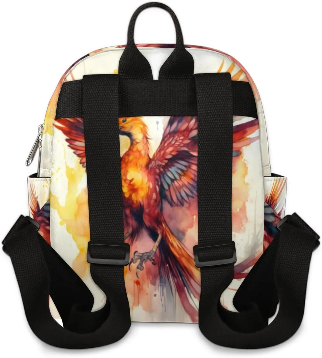 Phoenix Design Mini Backpack Purse for Women Lightweight Shoulder Bag Women Shopping Backpack Small Backpacks Purse