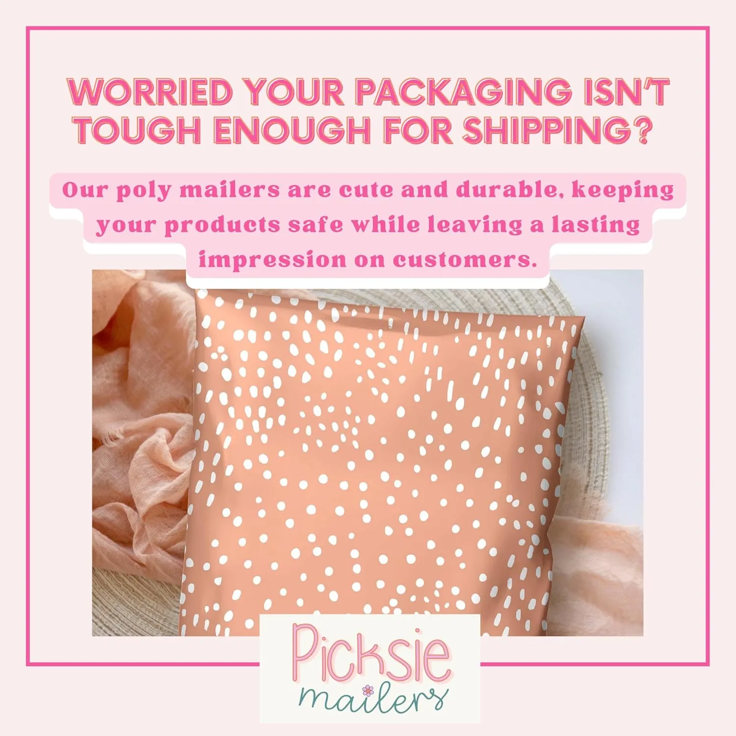Picksie Mailers- Shipping Bag 10x13 Poly Mailer Trendy Cute Boho PolyBags Small Business Plastic Shipping Envelope Boutique Designer Polymailers for Clothing - 100pcs Speckle Bliss