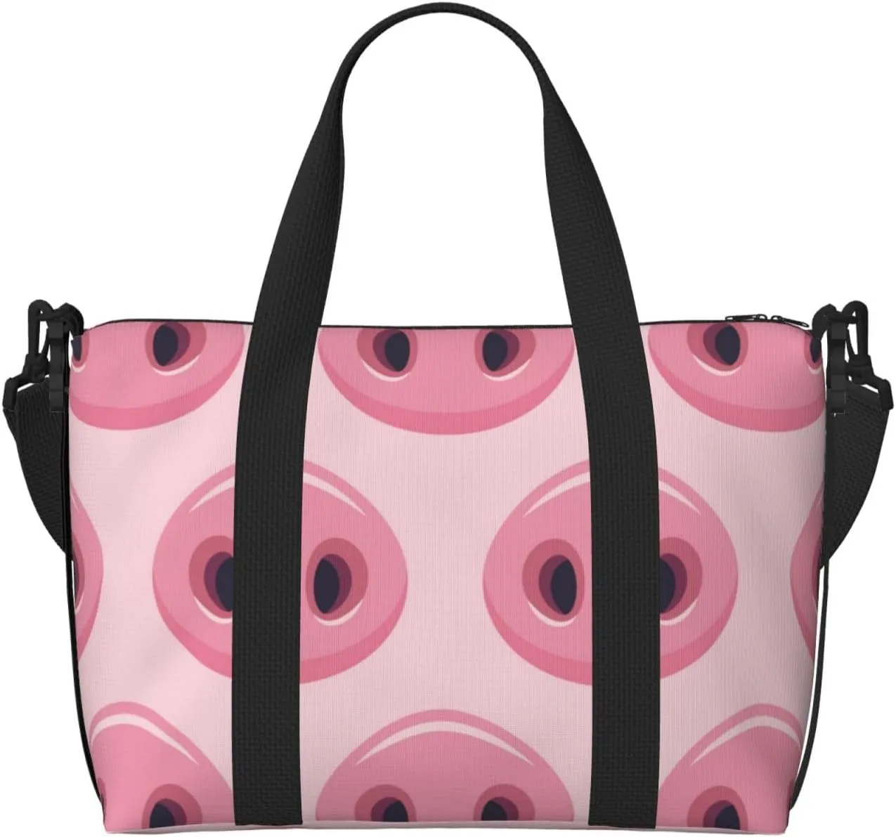 Pig Nose Travel Bag for Women Men Weekender Bags Carry on Overnight Bag Tote Bag Yoga Gym Bag for Gym, Work, Travel, Weekend, Personal Items