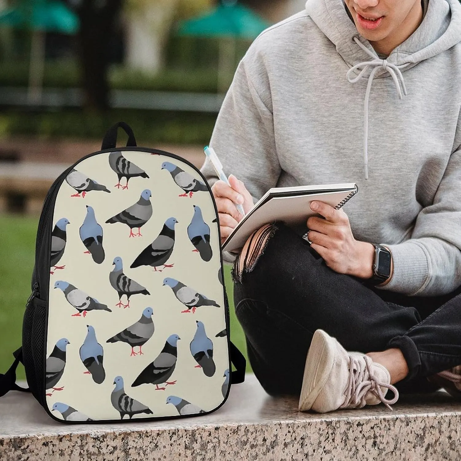 Pigeons Backpack Lightweight Waterproof Backpacks Laptop Backpack for Unisex Casual Travel Daypacks Large Capacity