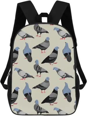 Pigeons Backpack Lightweight Waterproof Backpacks Laptop Backpack for Unisex Casual Travel Daypacks Large Capacity