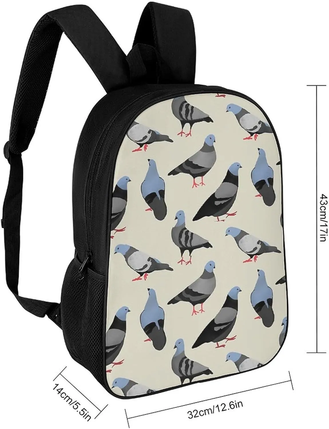 Pigeons Backpack Lightweight Waterproof Backpacks Laptop Backpack for Unisex Casual Travel Daypacks Large Capacity