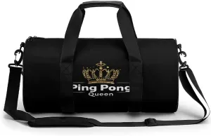 Ping Pong Queen Gym Bag Lightweight Duffel Bag Workout Bag Overnight Backpack Travel Bags for Men Women, 17.7in/9in/9in, Style