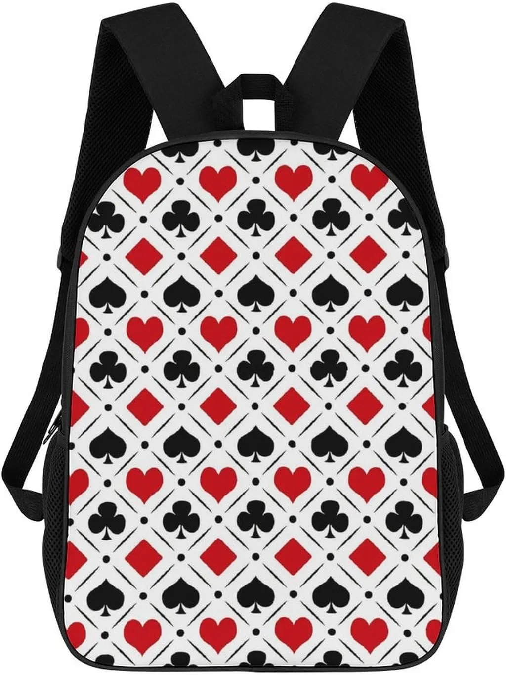 Playing Card Suits Symbols Backpack Lightweight Waterproof Backpacks Laptop Backpack for Unisex Casual Travel Daypacks Large Capacity