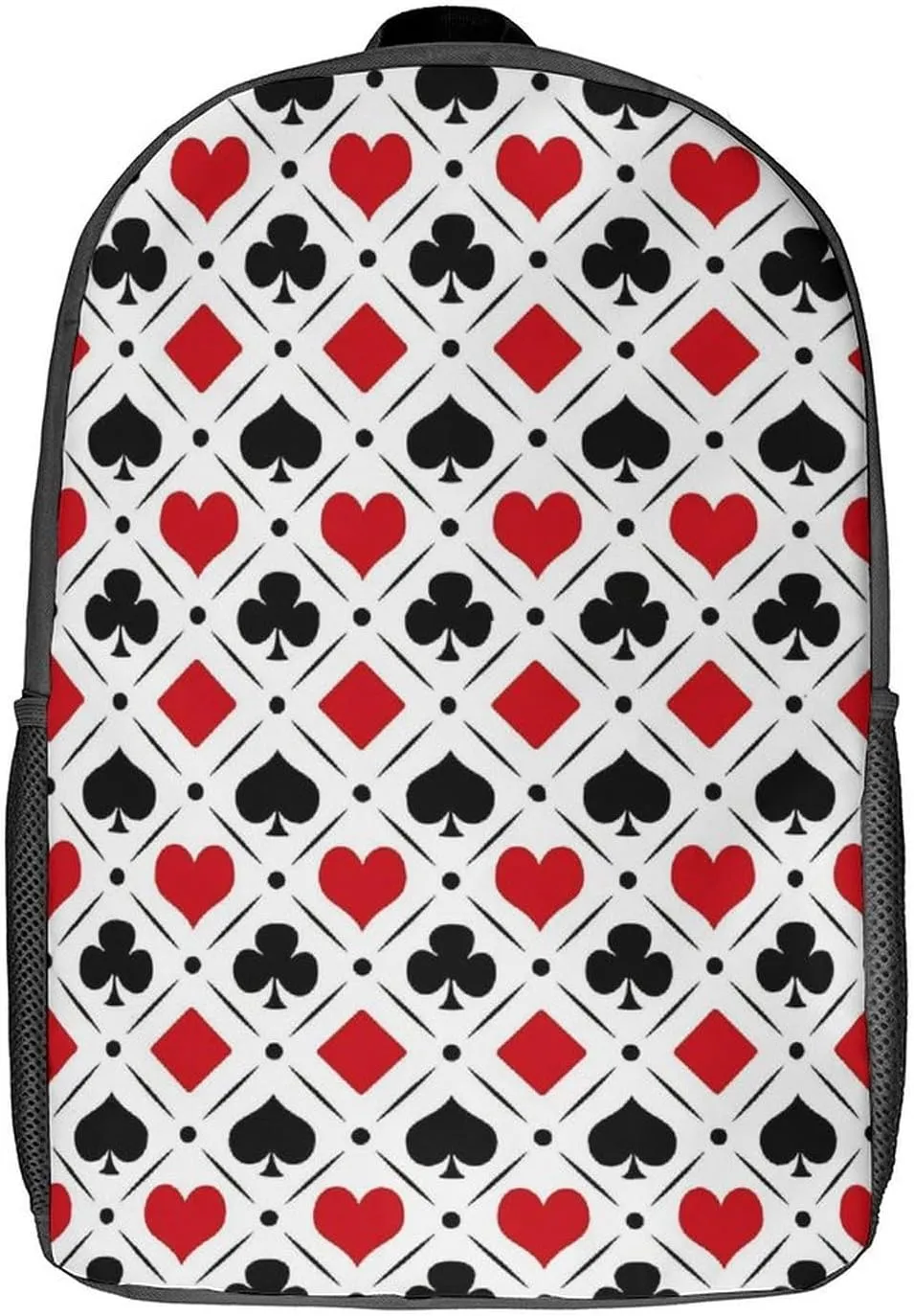 Playing Card Suits Symbols Backpack Lightweight Waterproof Backpacks Laptop Backpack for Unisex Casual Travel Daypacks Large Capacity